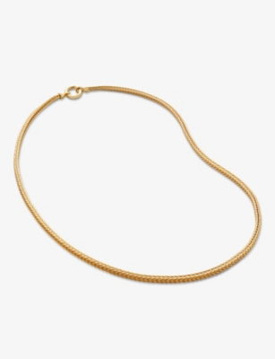 MONICA VINADER: Juno 18ct yellow gold-plated vermeil recycled sterling-silver chain necklace