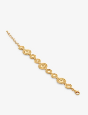 Monica Vinader Womens Yellow Gold Juno Shield 18ct Yellow Gold-plated Vermeil Recycled Sterling-silv In Gold