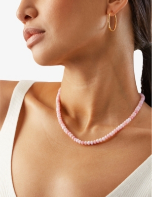 MONICA VINADER: Love 18ct yellow gold-plated vermeil sterling-silver and opal necklace