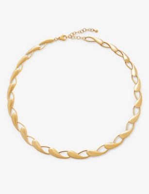Monica Vinader Womens Yellow Gold Nura 18ct Yellow-gold Plated Vermeil Recycled-sterling Silver Chok In Yellow Gold