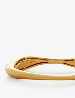 Monica Vinader Womens Nura Reef 18ct Yellow Gold Plated-vermeil Recycled Sterling-silver Bangle In Yellow Gold