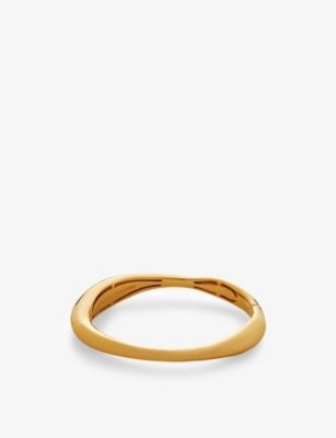Monica Vinader Womens Nura Reef 18ct Yellow Gold Plated-vermeil Recycled Sterling-silver Bangle In Yellow Gold