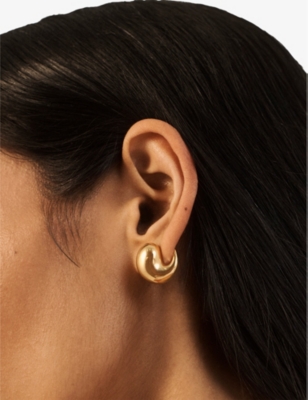 MONICA VINADER: Nura Wrap 18ct yellow-gold vermeil plated sterling-silver earrings