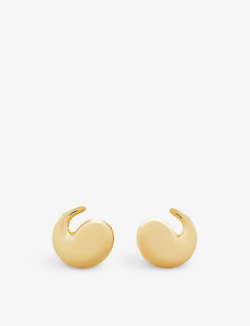 MONICA VINADER: Nura Wrap 18ct yellow-gold vermeil plated sterling-silver earrings