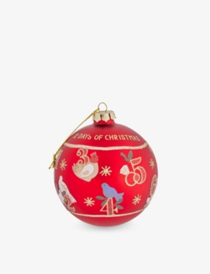 SELFRIDGES EDIT: 12 Days Of Christmas glass ornament 15cm