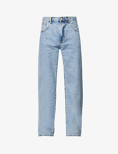 PACSUN: Hayes brand-patch relaxed-fit jeans