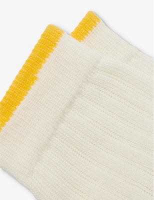 Falke Boys Off-white Kids Active Everyday Stretch-woven Blend Socks In Off-white