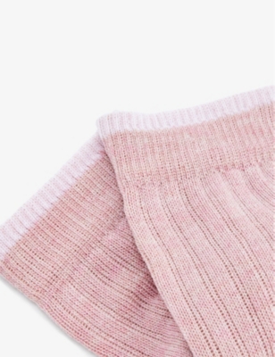 Shop Falke Boys Heather Pink Mel. Kids Active Everyday Ribbed Stretch-woven Blend Socks 2-12 Years