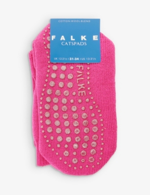 Falke Boys Fuchsia Kids Catspads So Stretch-cotton Blend Ankle Socks 10-13 Years