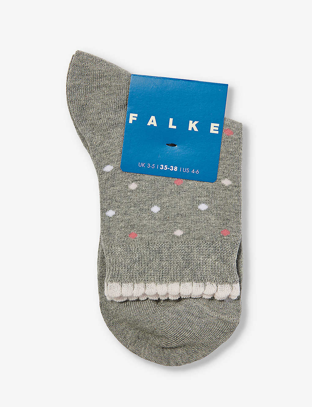 Falke Boys Light Grey Kids Multidot Stretch-cotton Blend Socks