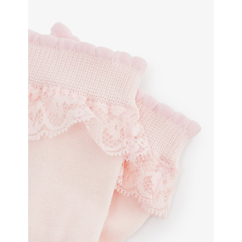 Shop Falke Boys Powder Rose Kids Romantic Lace So Stretch-cotton Blend Socks 2-10 Years