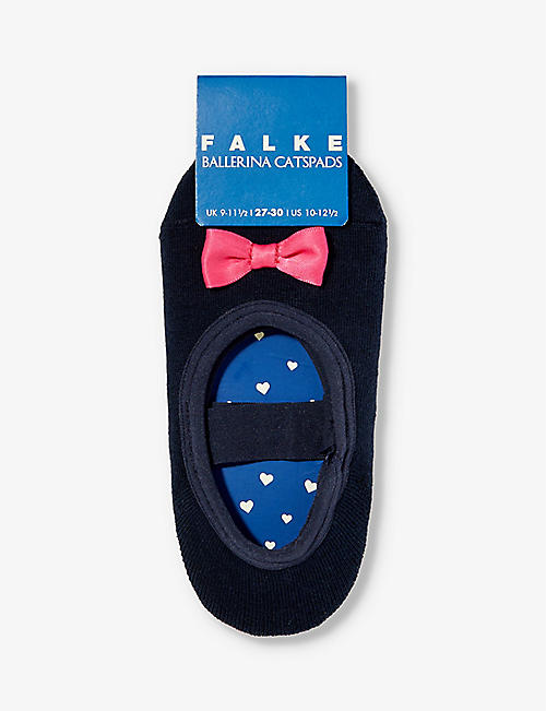FALKE：Ballerina 蝴蝶结装饰棉混纺袜子 4-10 岁