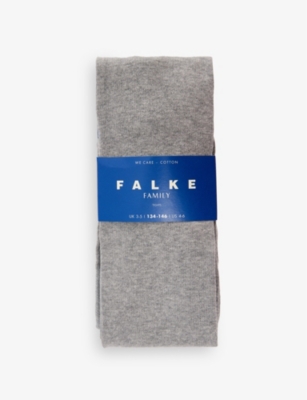 Falke Boys Light Grey Kids Family Ti Stretch-cotton Blend Socks