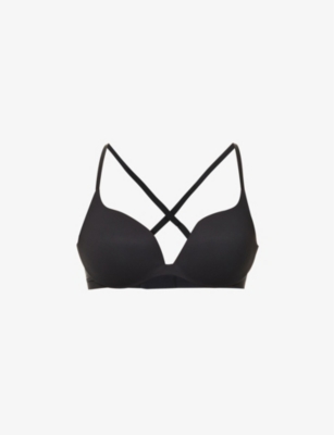 WACOAL: Ines plunge-neck underwired stretch-woven bra