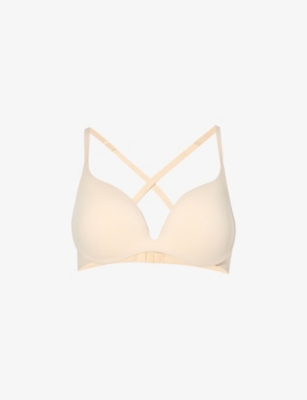 WACOAL: Ines plunge-neck underwired stretch-woven bra