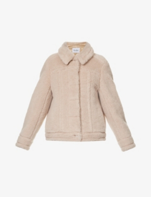 Max Mara Teddino Relaxed-fit Wool And Silk-blend Coat In Beige