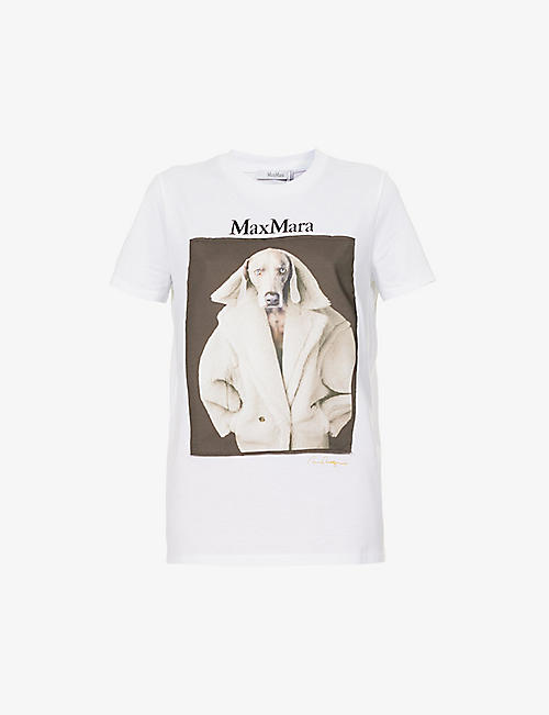 MAX MARA: Valido graphic-print cotton-jersey T-shirt