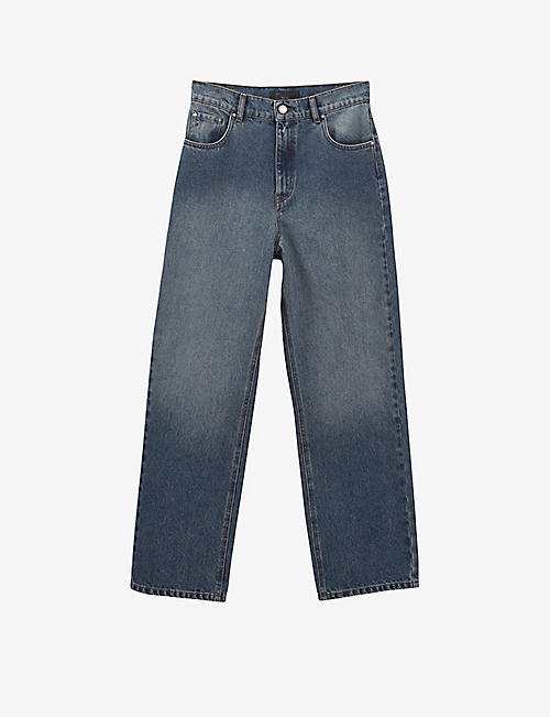 IKKS: Relaxed-fit straight-leg high-rise denim jeans