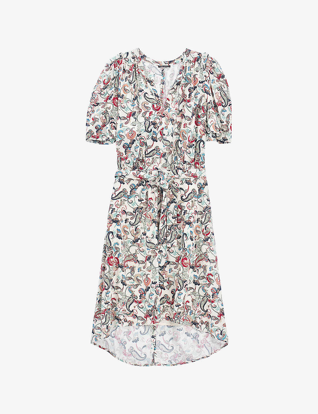 Ikks Womens Ivory Paisley-print Woven Midi Dress