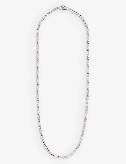 HATTON LABS: Classic Tennis  sterling-silver and cubic zirconia necklace