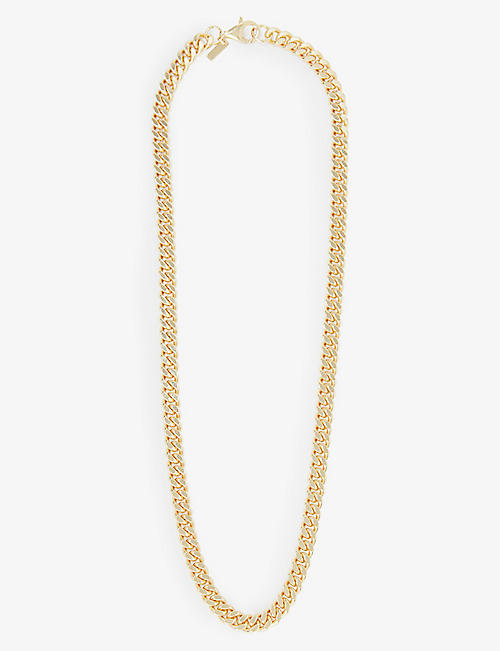 HATTON LABS: Cuban 18ct yellow gold-plated sterling-silver necklace