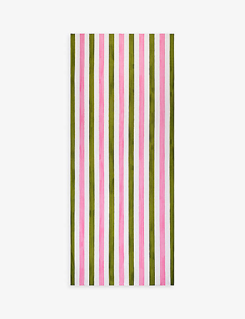 SUMMERILL AND BISHOP: Striped linen tablecloth 165cm x 250cm