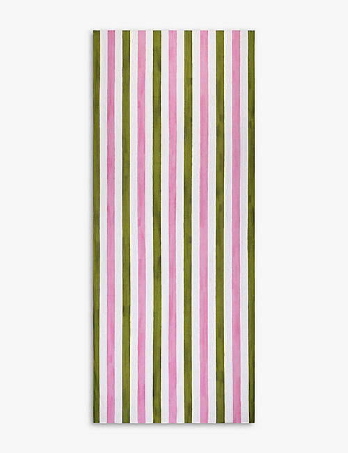 SUMMERILL AND BISHOP: Striped linen tablecloth 165cm x 380cm