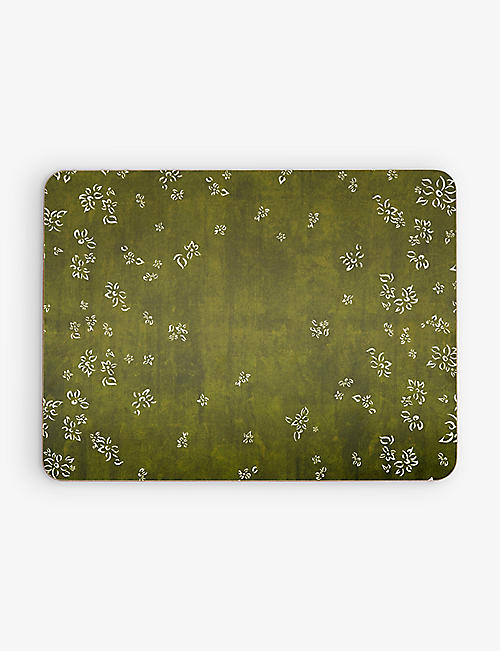 SUMMERILL AND BISHOP: Falling Flower cork-backed placemat 38cm x 29cm