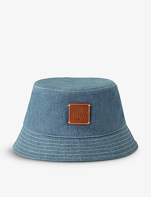 MULBERRY：徽标贴片牛仔渔夫帽