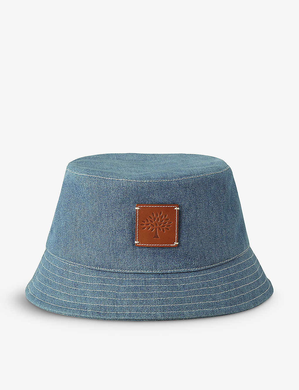 MULBERRY MULBERRY WOMEN'S DENIM BLUE LOGO-PATCH DENIM BUCKET HAT,67176824