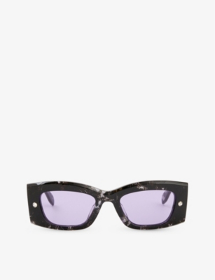 Edgy cat-eye recycled-acetate sunglasses