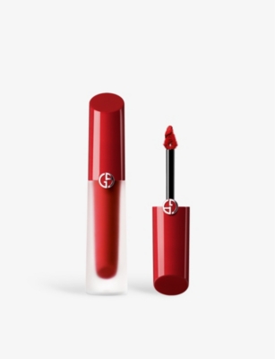 Shop Giorgio Armani Red Lip Maestro Satin Lipstick 6.6ml In 12