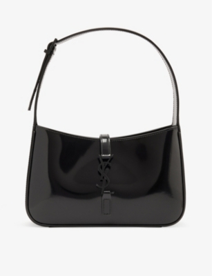 Saint Laurent Le 5 À 7 Leather Hobo Bag In Nero