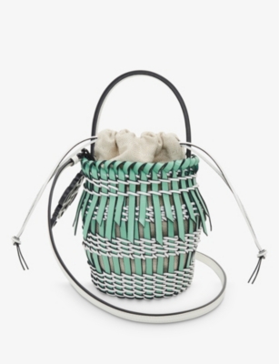 LOEWE Loewe x Paula s Ibiza Fringe leather bucket bag