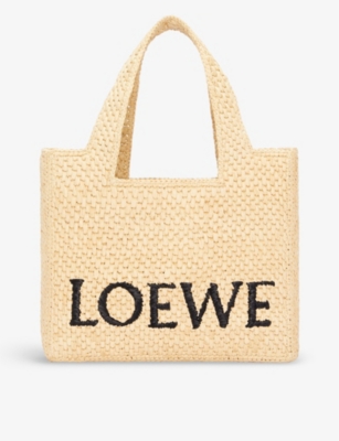 LOEWE: Loewe x Paula's Ibiza small raffia tote bag