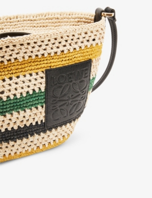 Pochette Raffia And Leather Tote Bag in Multicoloured - Loewe