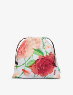 Valentino Garavani Garden Flower Rockstud Straw Tote Bag