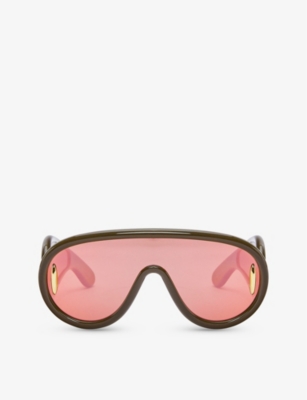 LOEWE: Loewe x Paula's Ibiza G000487X014160 Wave Mask round-frame acetate sunglasses