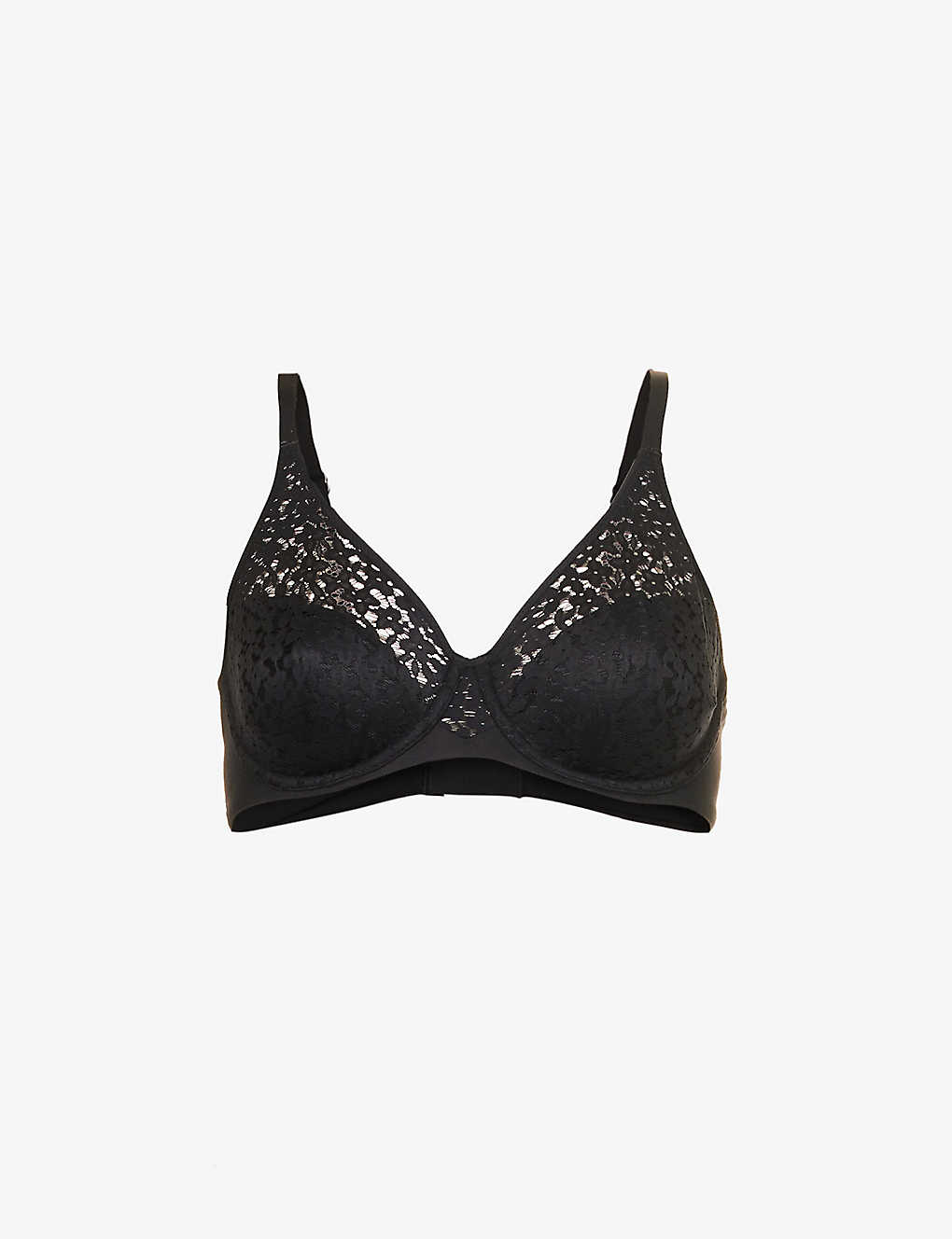 Shop Chantelle Norah Floral-embroidered Stretch-lace Bra In Black