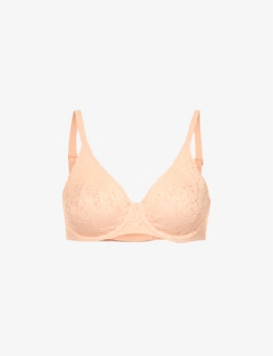 Norah microfibre and lace convertible bra, Chantelle