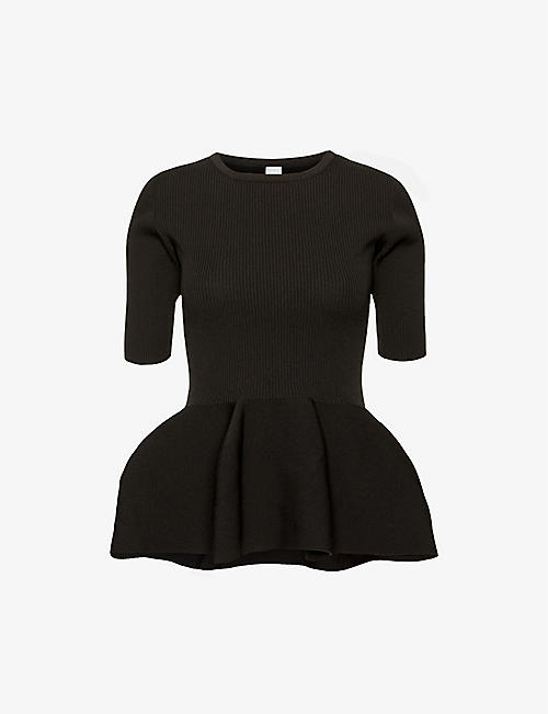 CFCL: Pottery peplum-waist recycled-polyester top