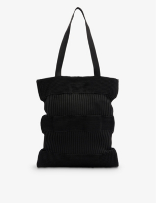 Strata ribbed recycled-polyester shoulder bag