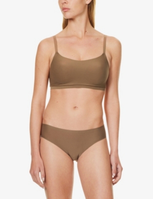 Chantelle Womens Cocoa Soft Stretch Padded Stretch-woven Bra In Cocoa
