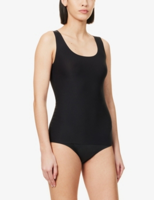 Chantelle Womens Black Soft Stretch Scoop-neck Stretch-woven Top In Black