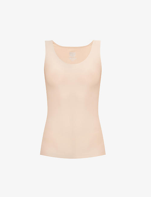 CHANTELLE: Soft Stretch scoop-neck stretch-woven top
