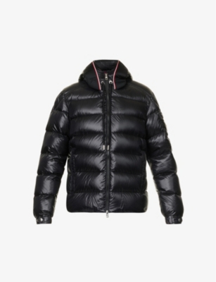 MONCLER Pavin brand appliqu boxy fit quilted shell down jacket