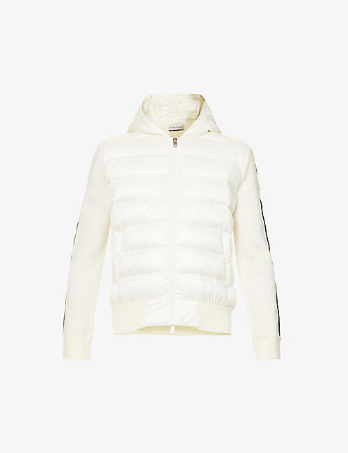 MONCLER: Stripe quilted regular-fit shell-down jacket