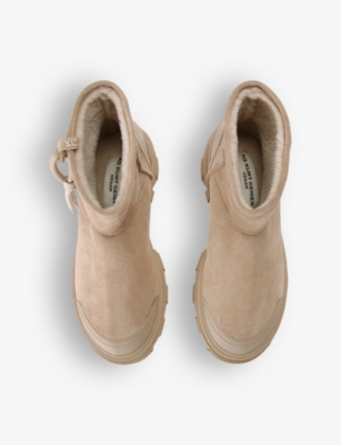 Trekker logo-embossed low faux-leather ankle boots
