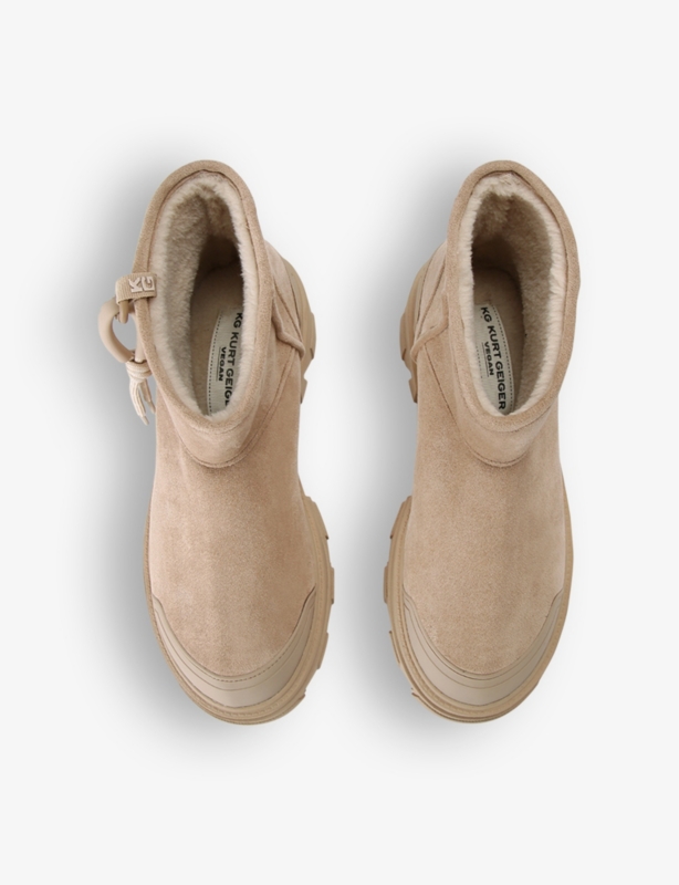 Trekker logo-embossed low faux-leather ankle boots