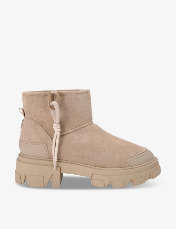 Trekker logo-embossed low faux-leather ankle boots